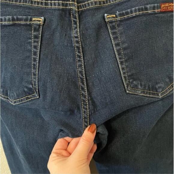 7 for All Mankind The Skinny Dark Wash Jeans - Picture 7 of 10